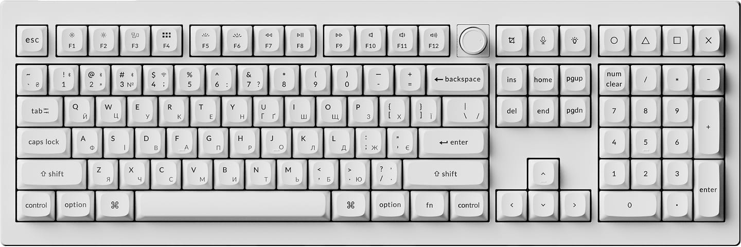 Клавіатура бездротова Keychron V6 Ultra Red Switch White RGB (V6U-F1-UA)